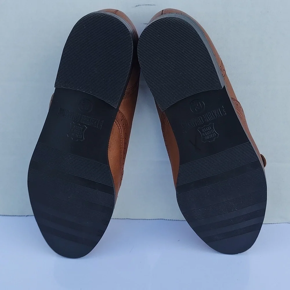 The Leather Collection Brown Leather Women Flat Shoes Size 6.5 - Picture 11 of 15
